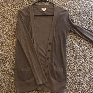 Coffee colored button cardigan